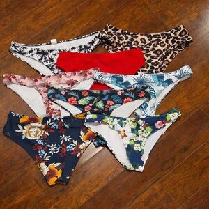 Colorful Patterned Bikini Bottoms Set